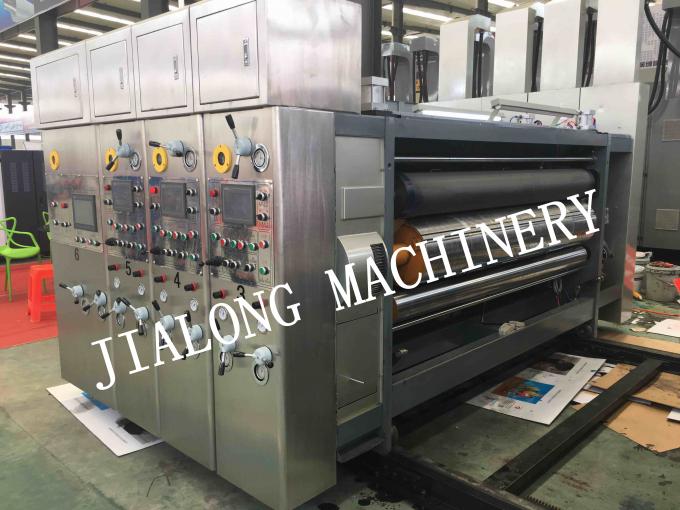JLA Full automatic high speed flexo printer slotter die cutter stacker machine