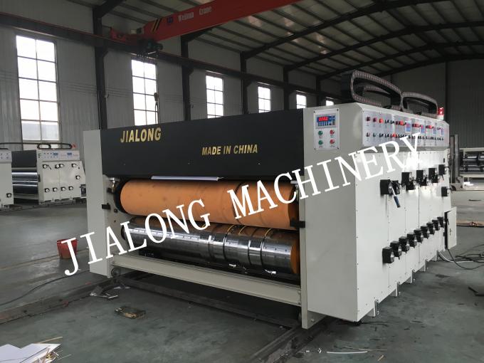 JLC semi automatic Chain feeding flexo printer slotter rotary die cutter machine