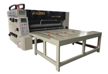 China JLC semi automatic Chain feeding flexo printer slotter rotary die cutter machine supplier